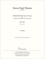 06062 Xaver Paul Thoma: Streichsextett opus 130 (xpt) Stimmensatz