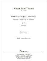 07072 Xaver Paul Thoma: Klarinettenquintett opus 151 (xpt) Stimmensatz